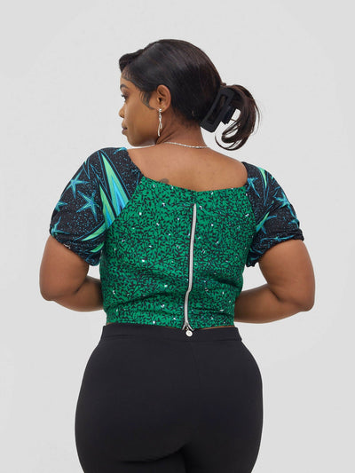 Gravio Fashions Tsano Crop Top - Green - Shopzetu