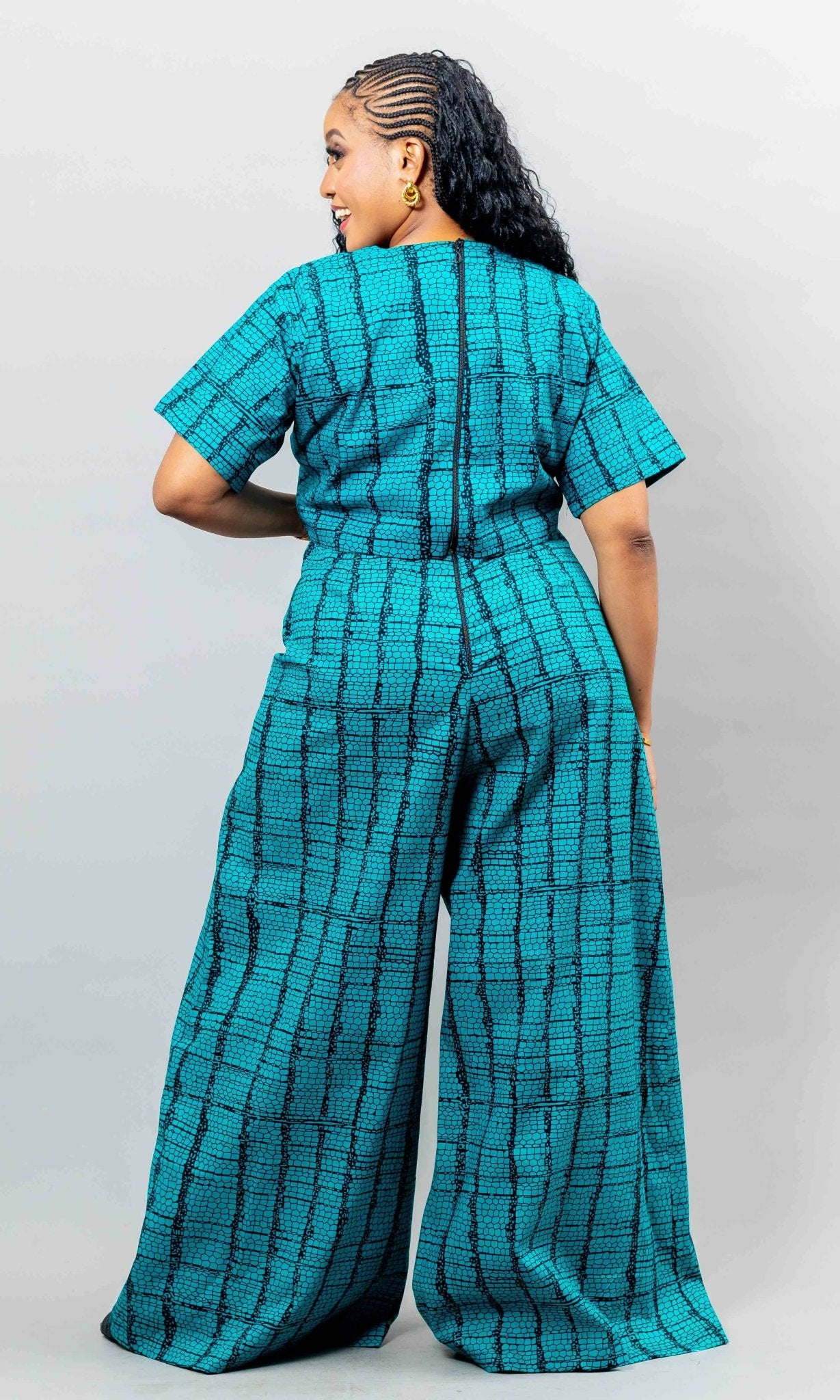 African Yuva Rain African Print Set - Green - Shopzetu