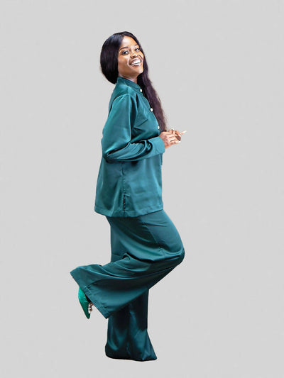 Elsie Glamour Nala Two Piece Set - Emerald Green - Shopzetu
