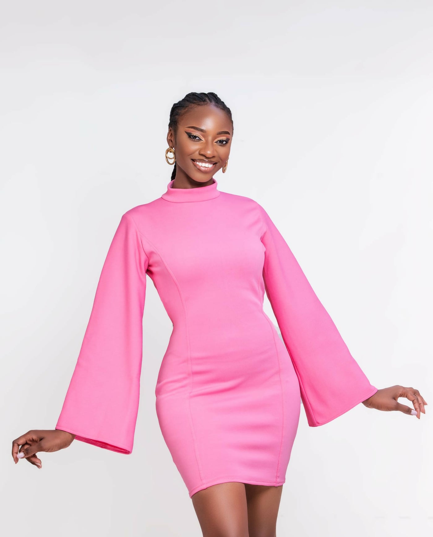 Da’Joy Fashions Vega Dress - Pink - Shopzetu