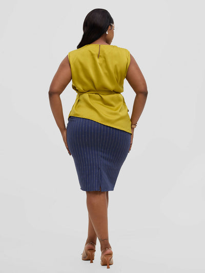 Silk House Collections Racquel Top - Lime - Shopzetu