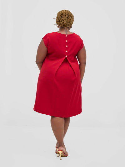 HOT Rojo Shift Dress - Red - Shopzetu