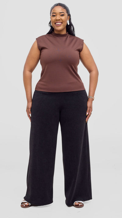 Vivo Alani Palazzo Pants - Black - Shopzetu