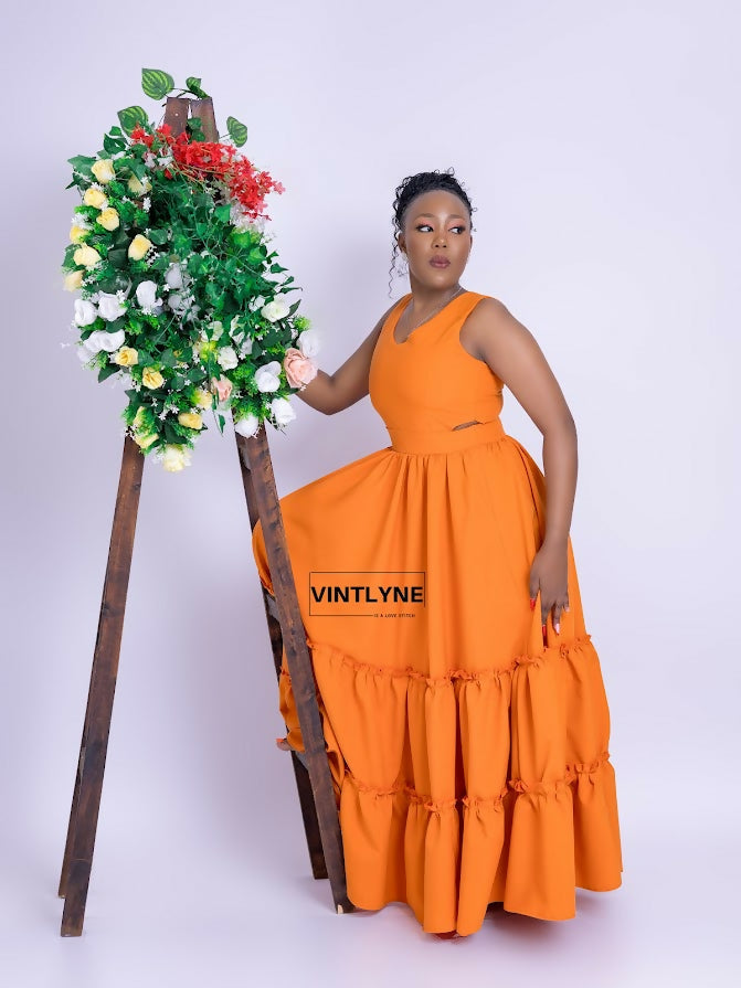 Vintlyne Maya Sunny Dress - Orange