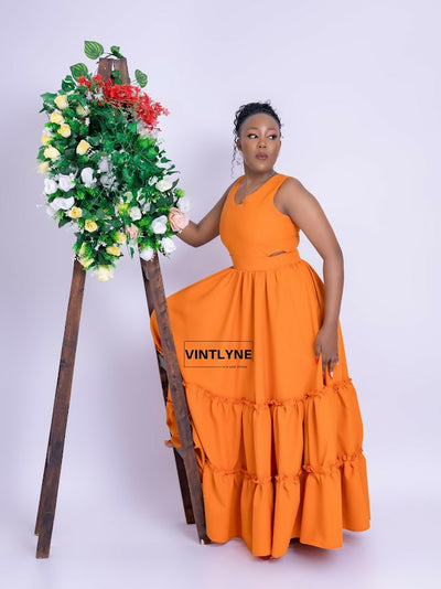 Vintlyne Maya Sunny Dress - Orange