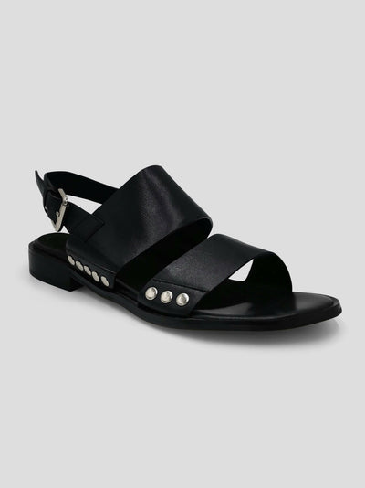 Julz Poppy Black Sandals - Black - Shopzetu