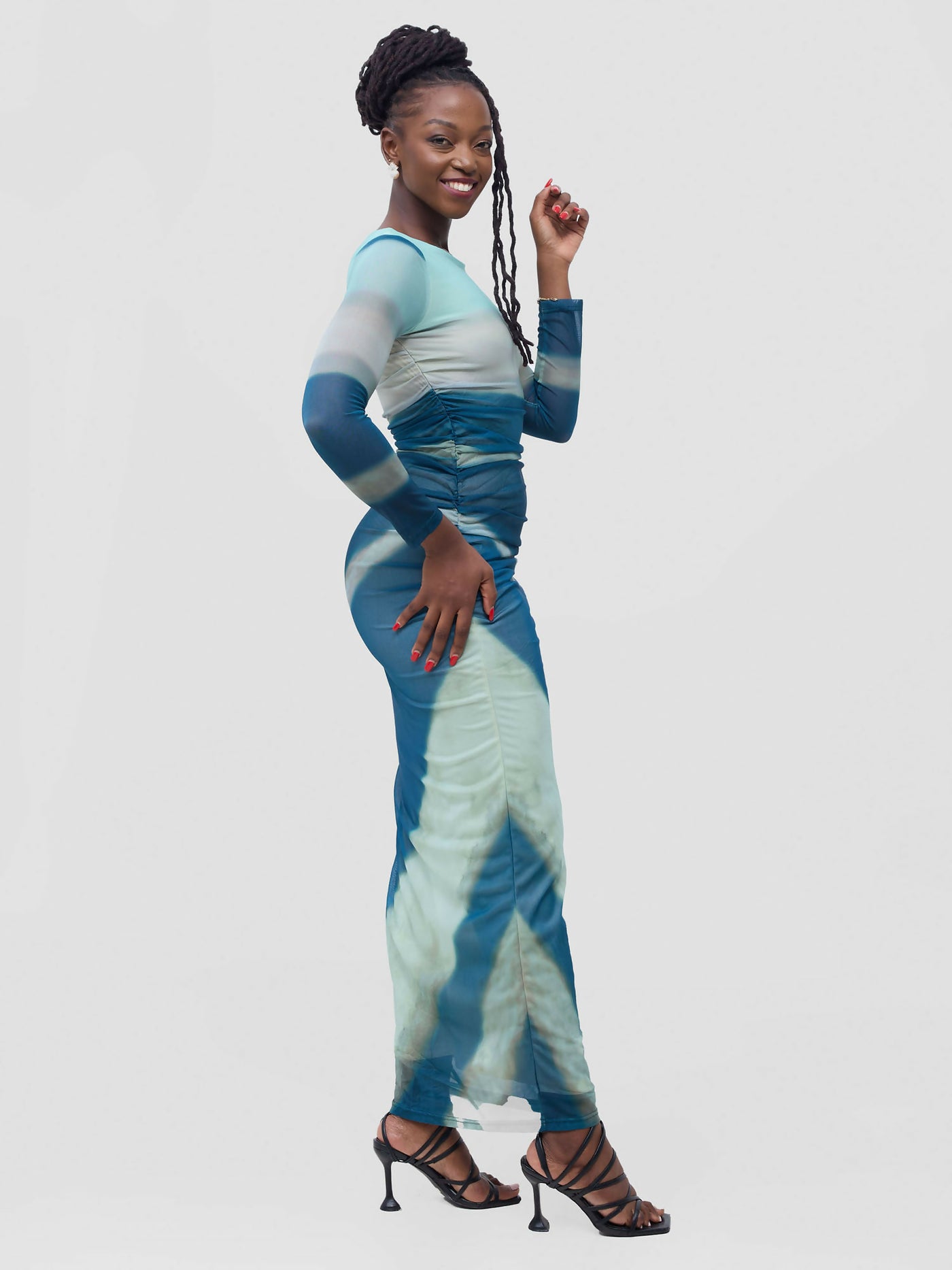 Stylish Sisters Leonella Dress - Green / Blue - Shopzetu