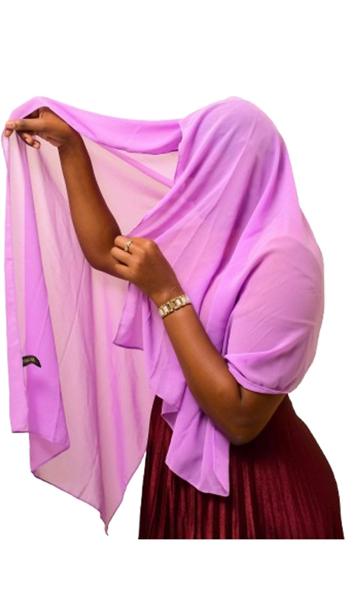 Bella Girls Store Royal Chiffon Scarf - Purple - Shopzetu