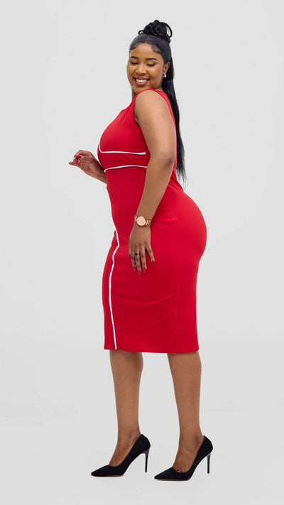 Kakiba Collections Judith Official Dress - Red - Shopzetu