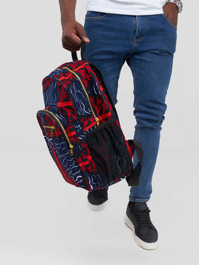 Ankara Artifacts Tree Sorokin Backpack Bag - Multicolored - Shopzetu