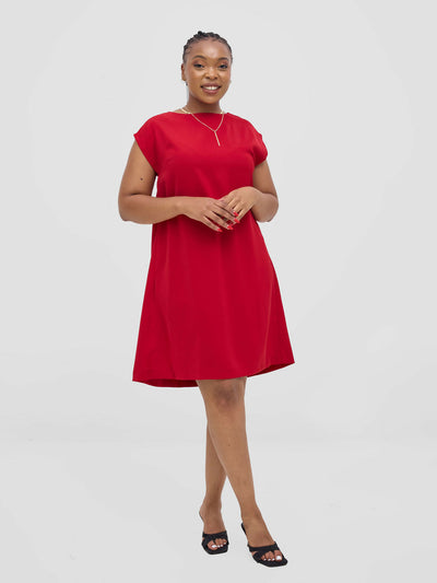 HOT Rojo Shift Dress - Red - Shopzetu
