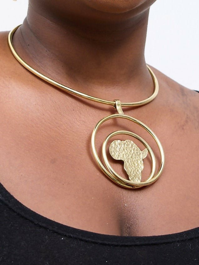Purely Brass Kamili Choker - Brass - Shopzetu