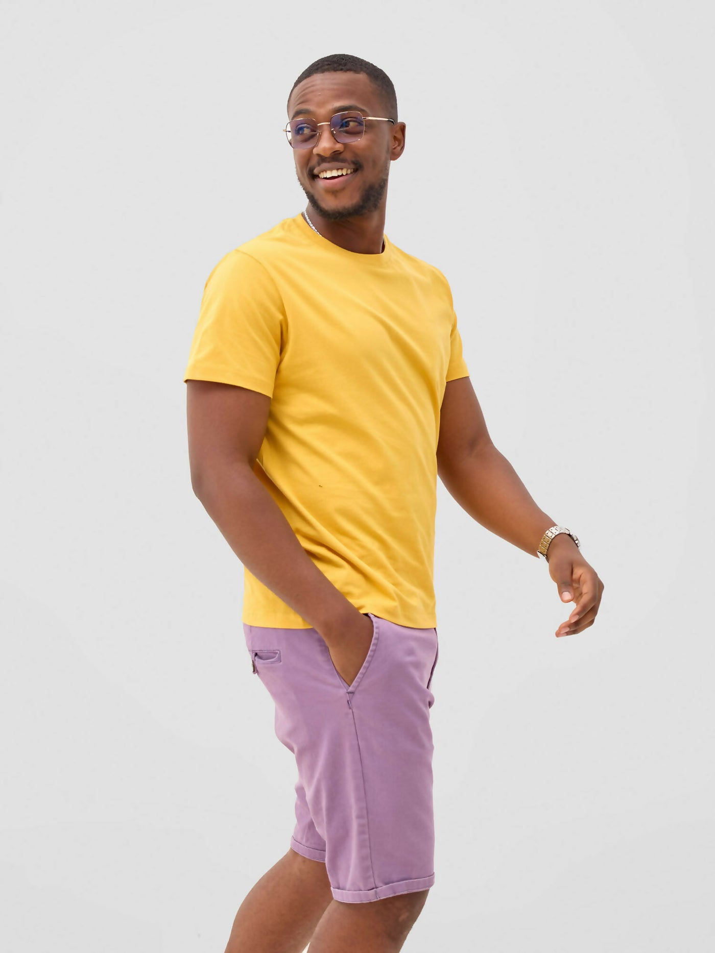 Zuria Fashions Unisex Roundneck T-shirt - Mustard - Shopzetu