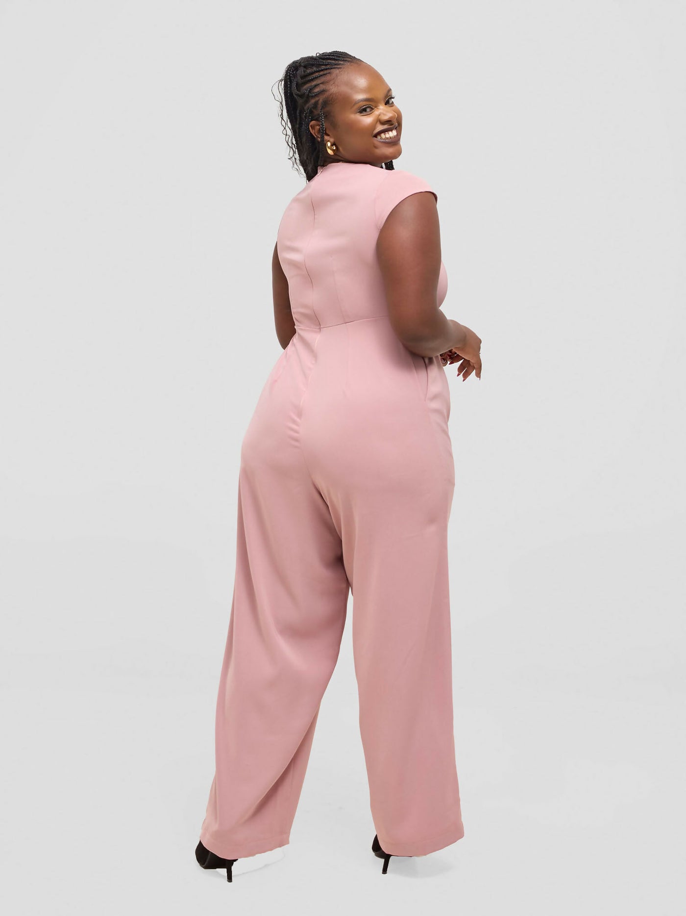 Elsie Glamour Athena Jumpsuit - Nude - Shopzetu