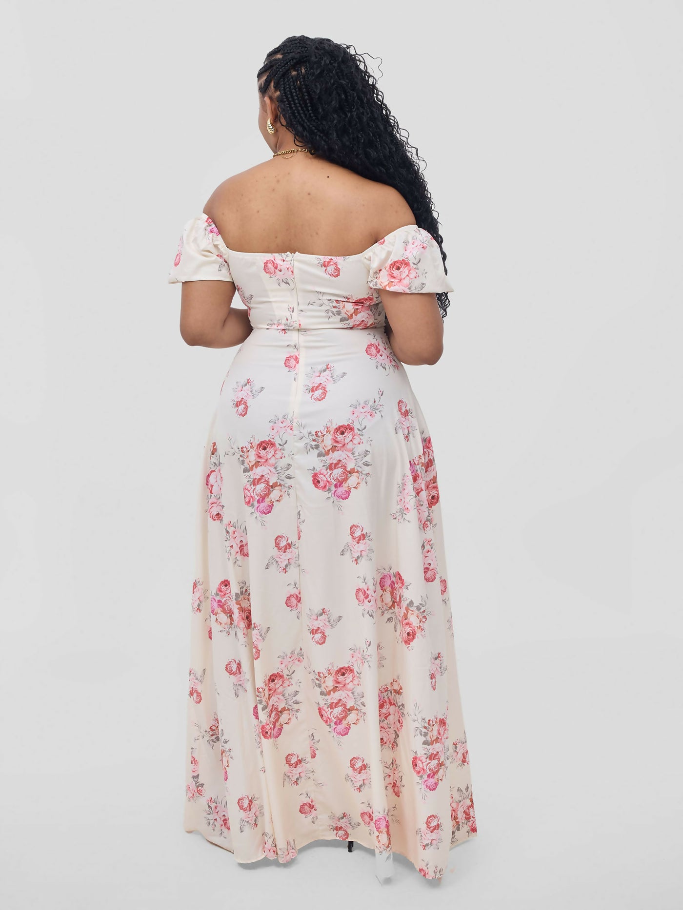 Stylish Sisters Floral Sheila Dress - Cream / Pink - Shopzetu