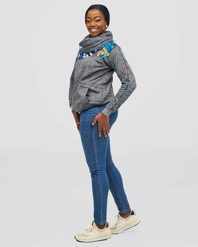 Rafiki Threads Dlala Jumper Hoodie - Grey