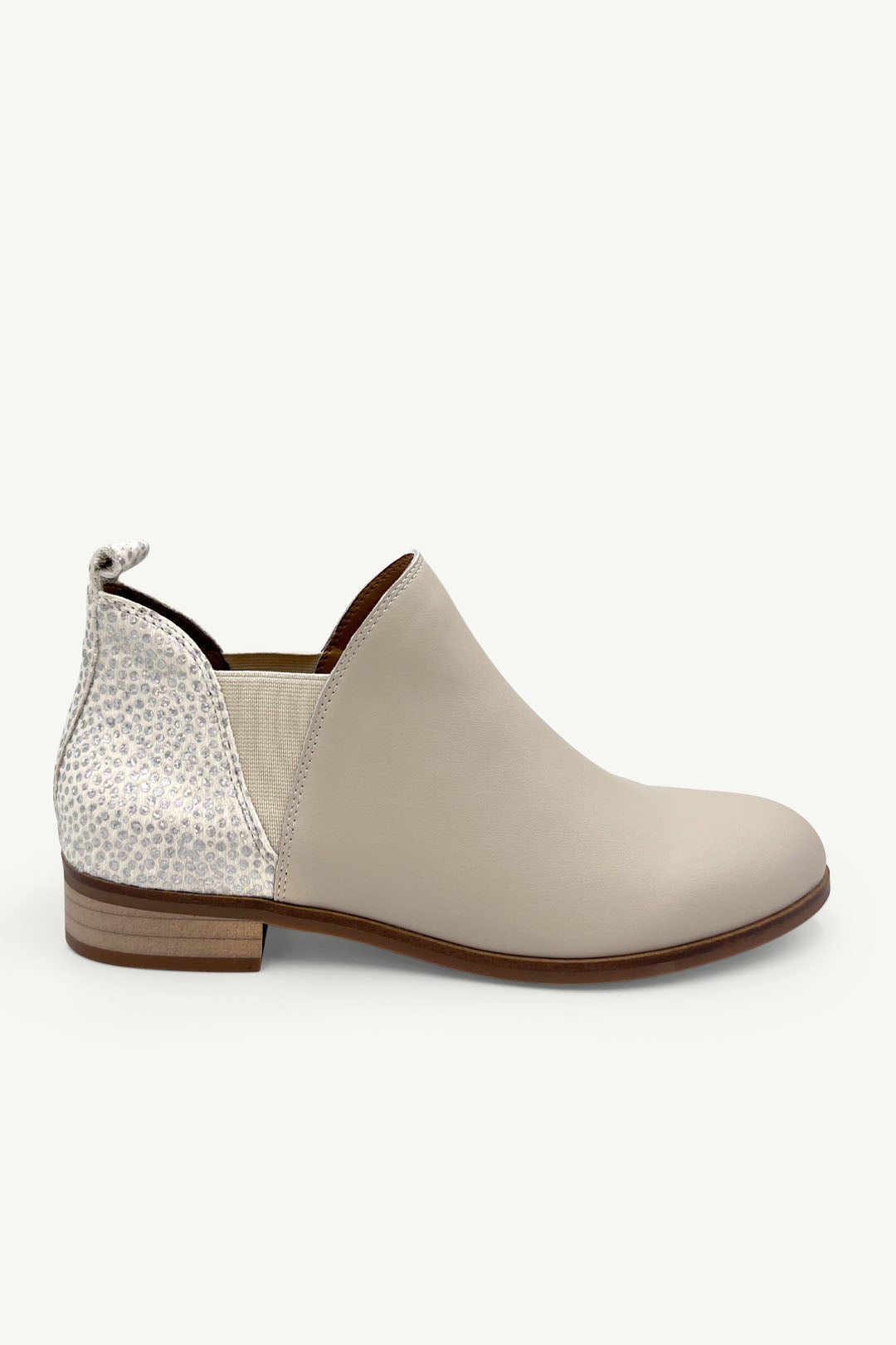 Julz Aria Boot - Beige / Silver Cheetah