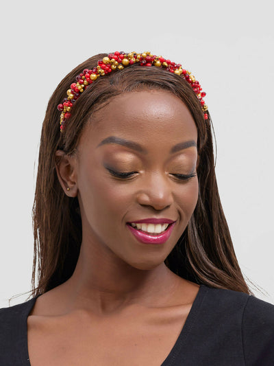 Yaakunte Lentolia Head Crown - Red / Gold - Shopzetu