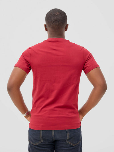 Zuria Fashions Unisex Roundneck T-shirt - Maroon - Shopzetu