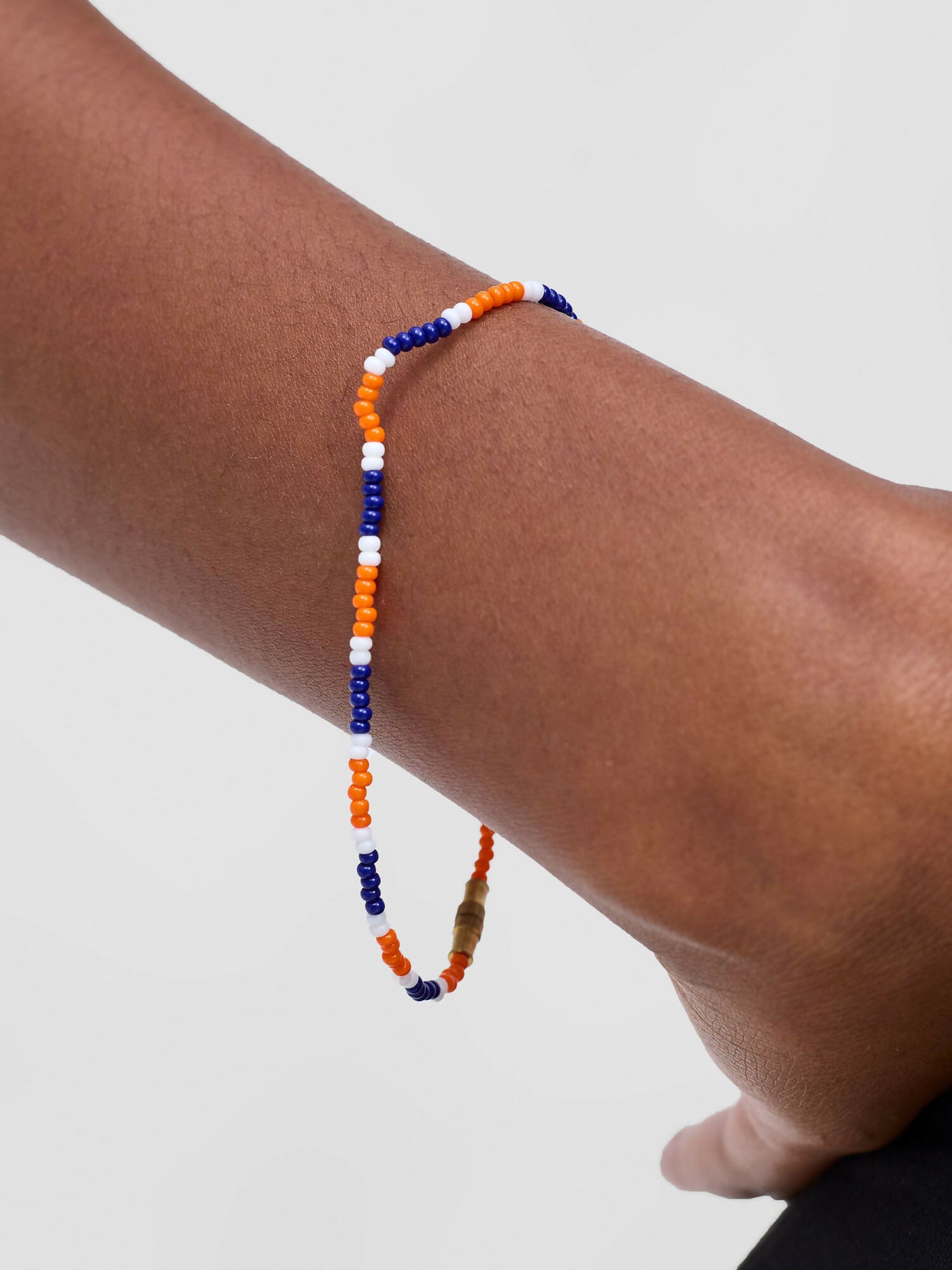 Dianaah J Beaded Bracelet - Navy / Orange - Shopzetu