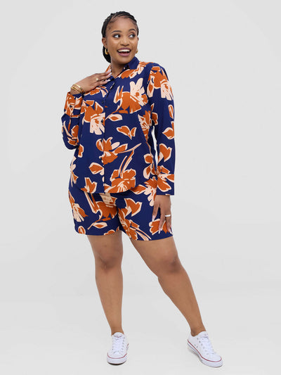 Lizola Jemma Jenesis 2pc Set - Navyblue / Bronze - Shopzetu