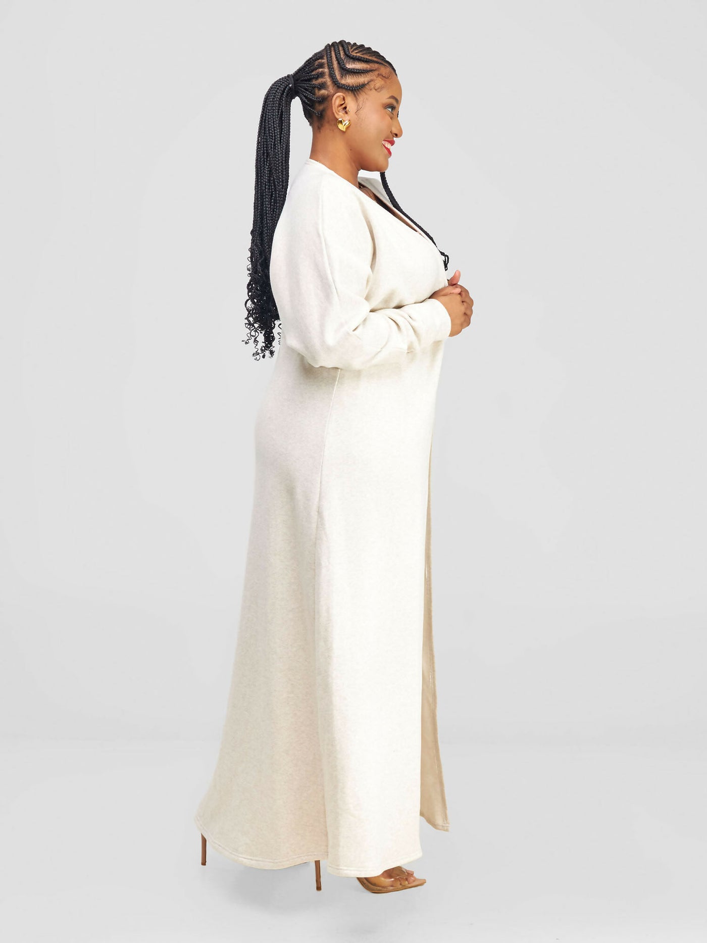 Nika Bonica Mahonia Butterfly Long Sweater - Buttermilk