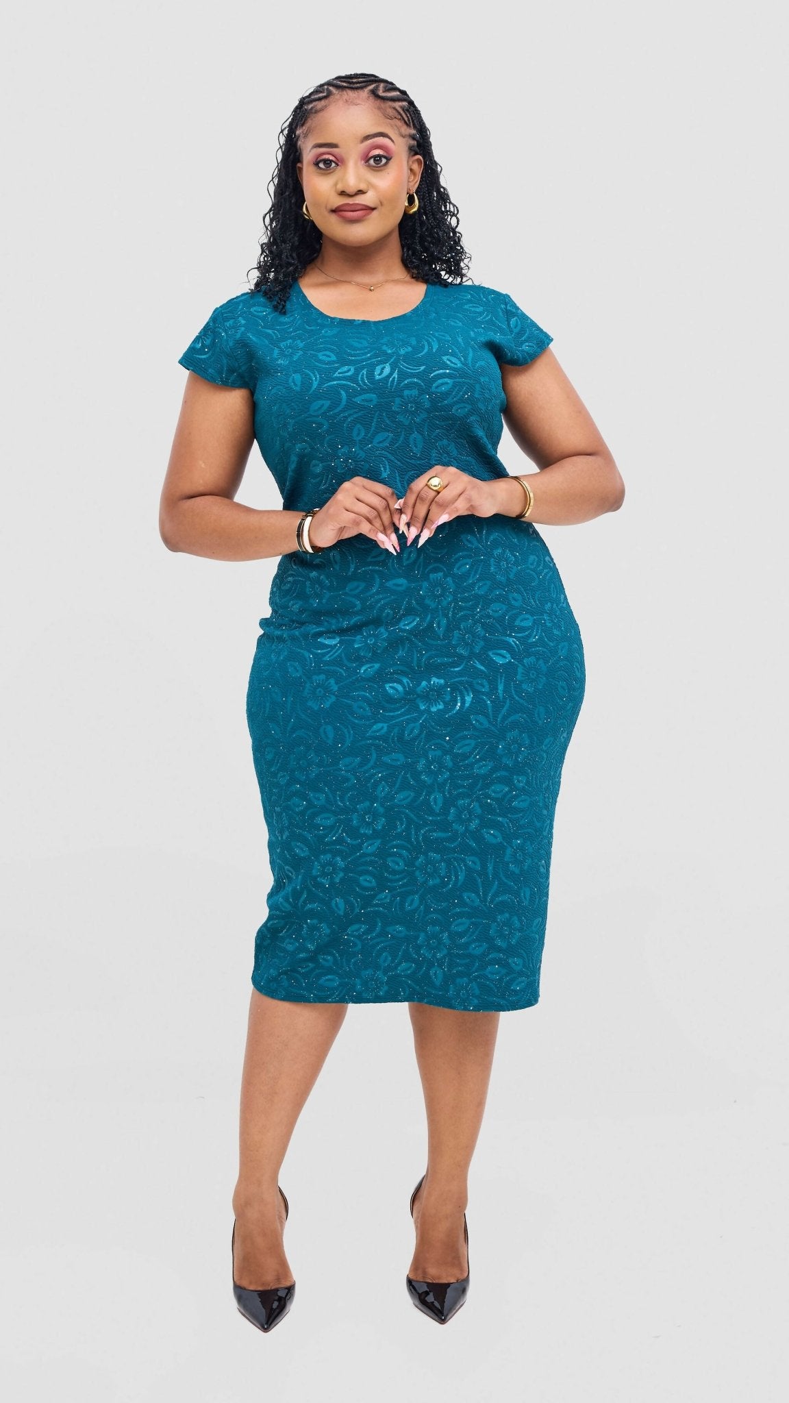 Lizola Kimora Bodycon Dress - Green - Shopzetu