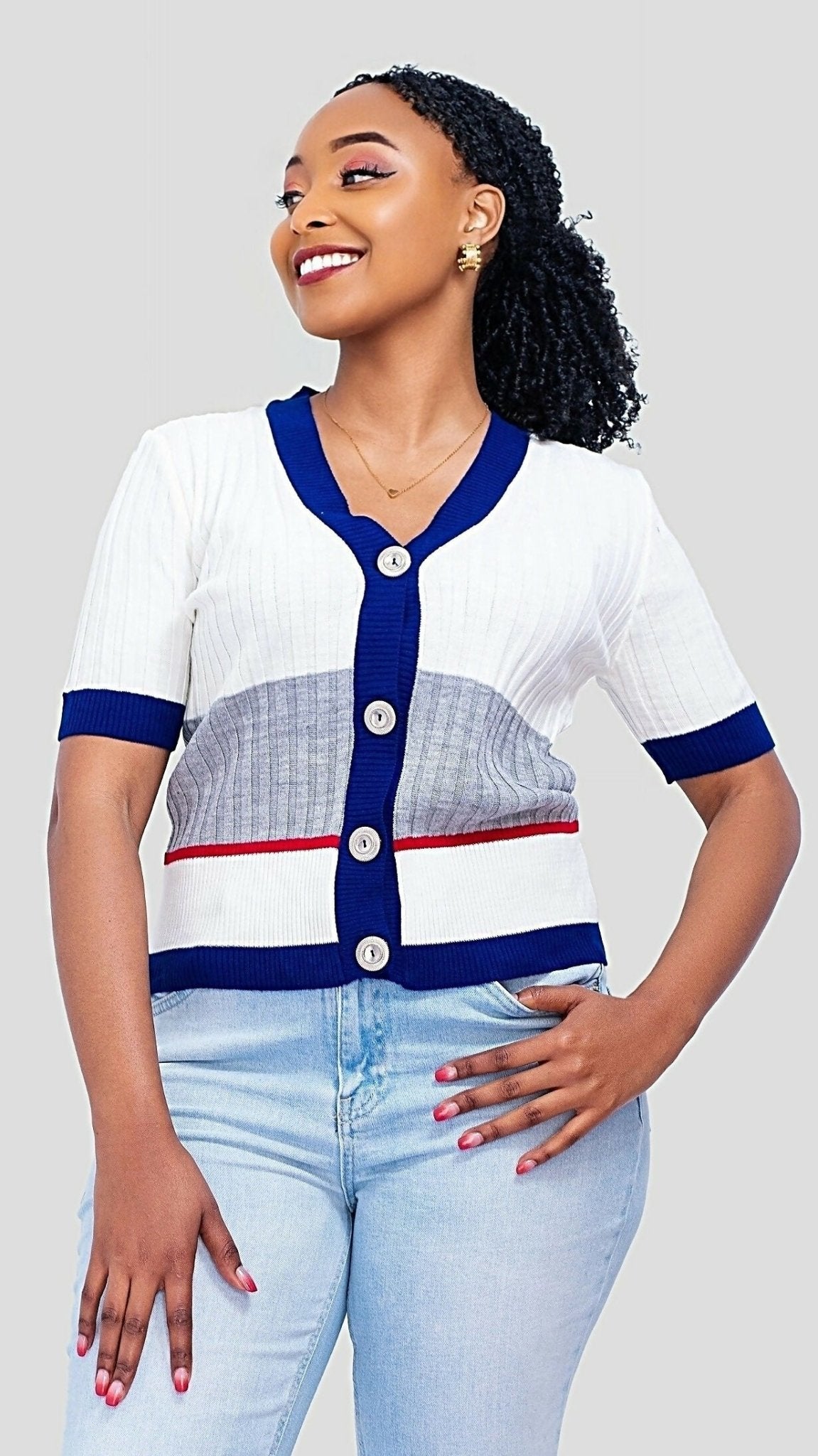The Fashion Frenzy Sweater Top - White - Shopzetu
