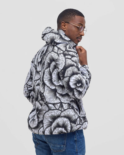 Gravio Fashion Weekend Hooded Jacket - Black / White - Shopzetu
