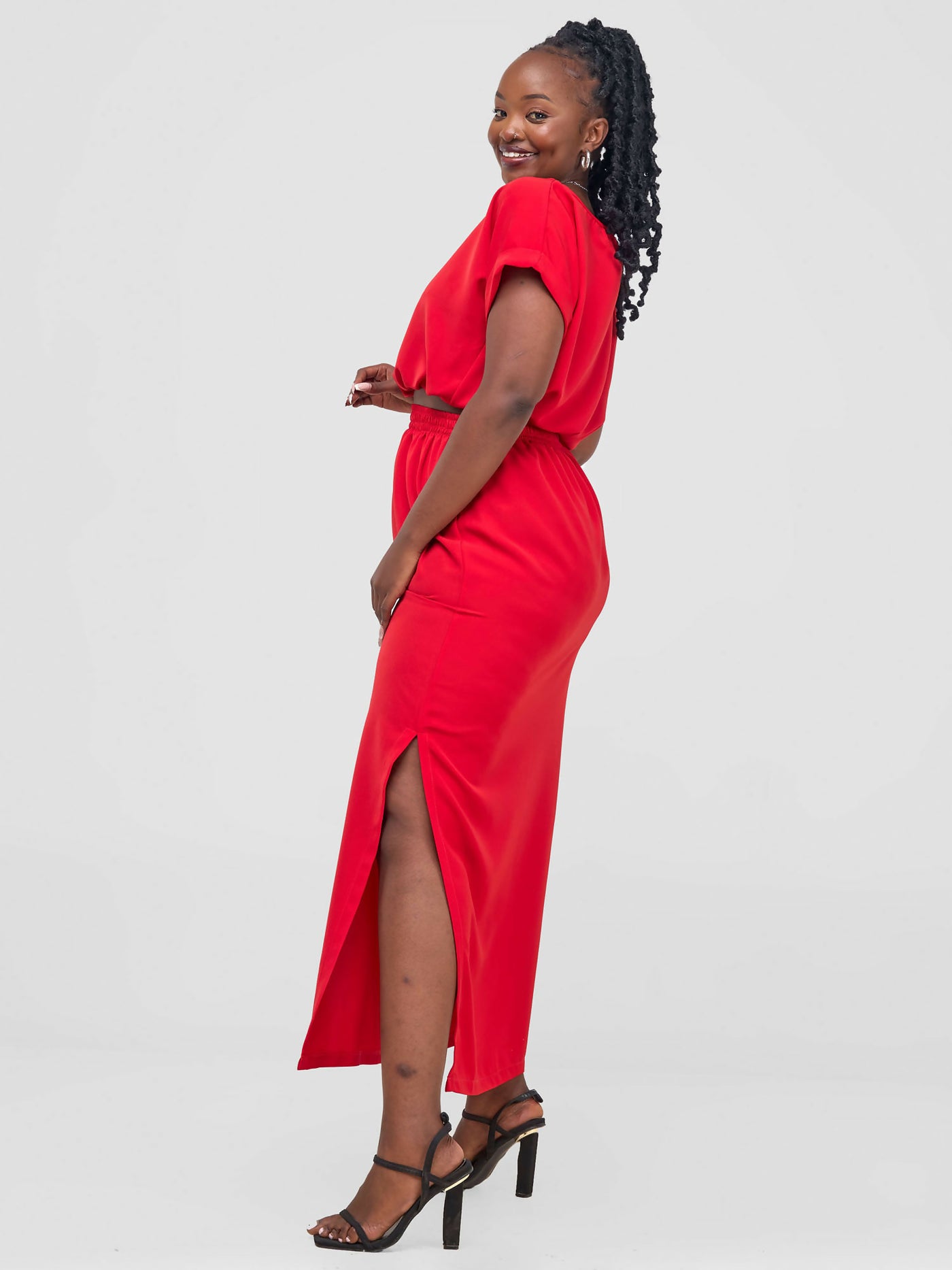 Salok Havilah Wear Cara Skirt Set - Red
