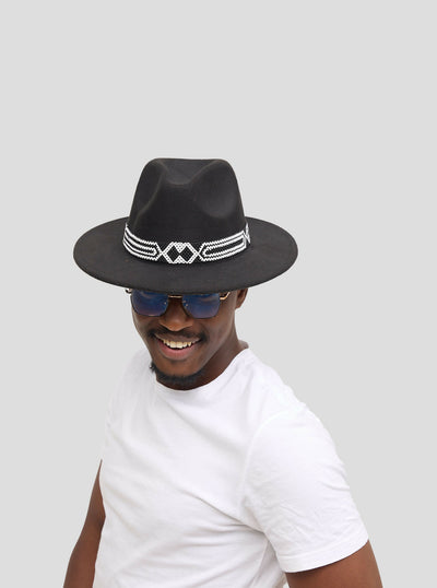 Umbo Collections Fedora Hat - Black
