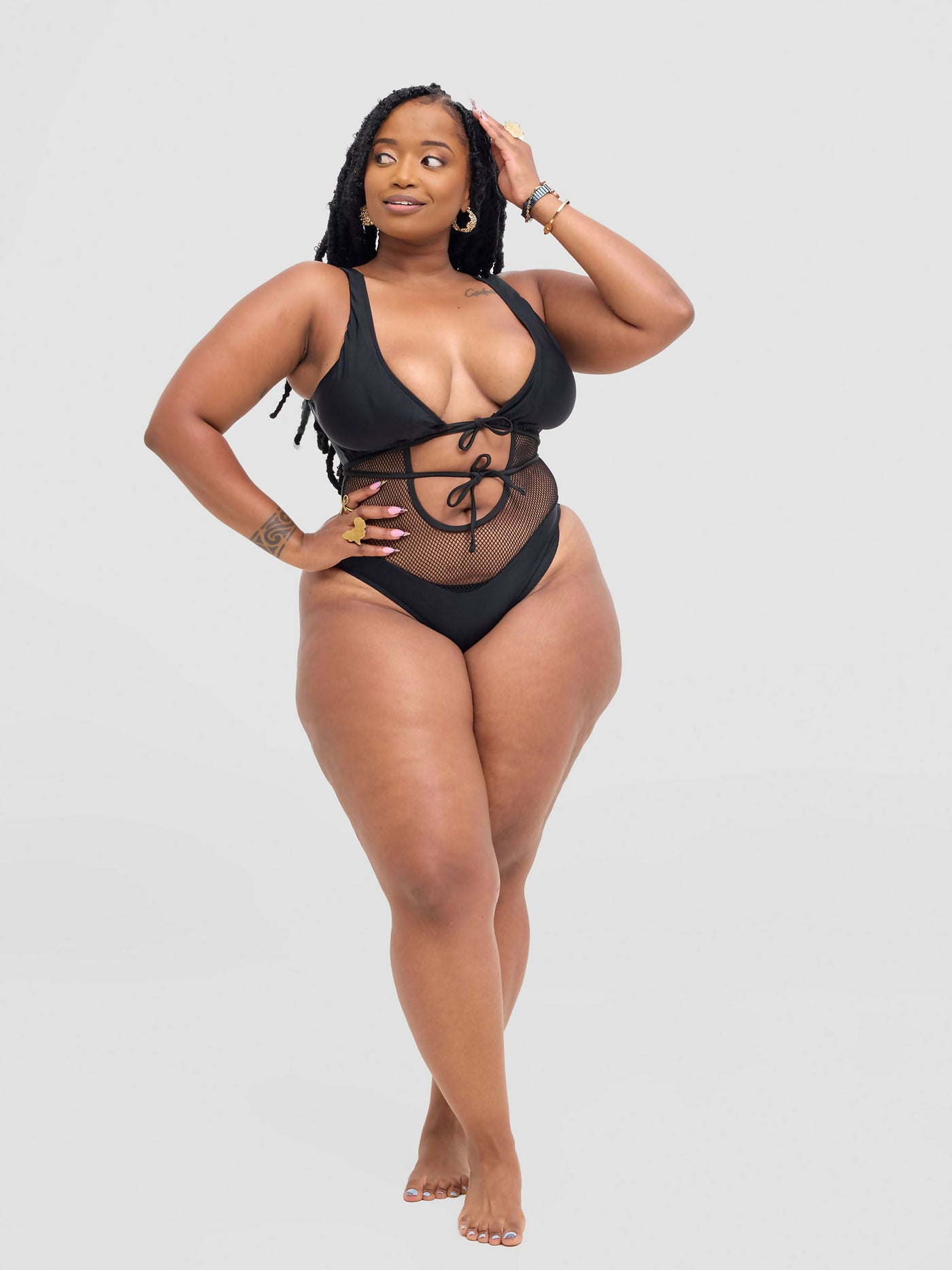 Shells Attic Monokini Swimwear Suit - Black - Shopzetu