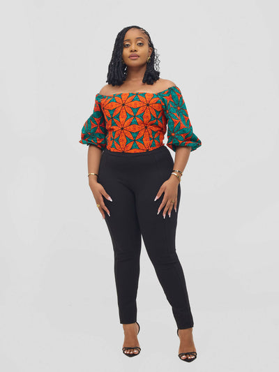 Gravio Fashions Kamali Crop Top - Orange - Shopzetu