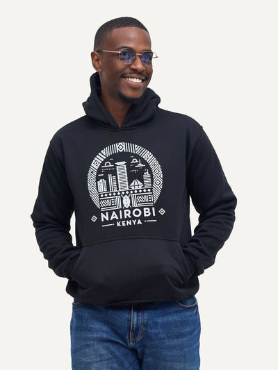 Kitu Kali Graphic Nairobi II Hoodie - Black - Shopzetu