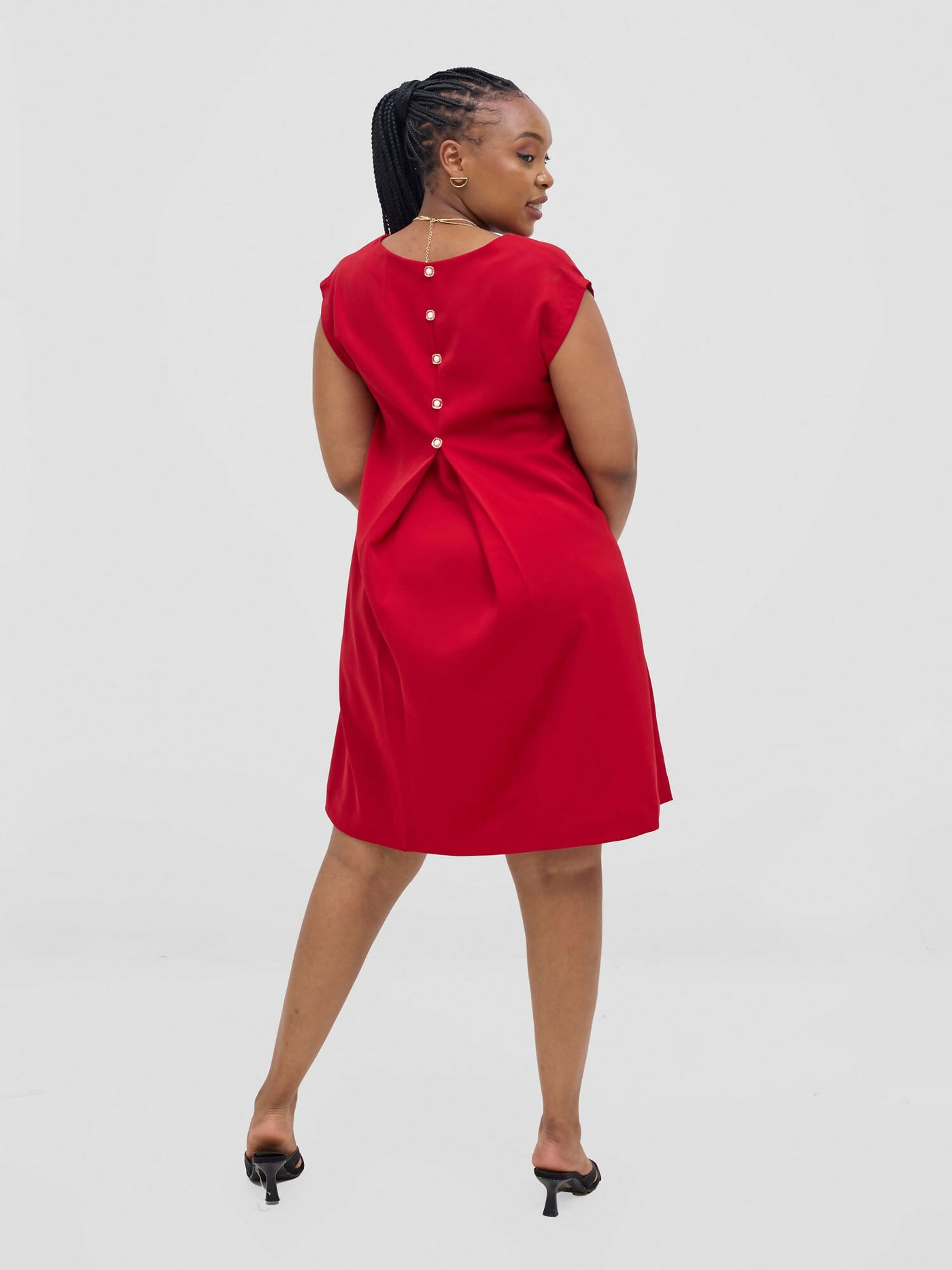 HOT Rojo Shift Dress - Red - Shopzetu
