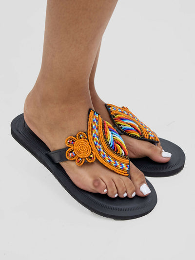 Biba Trends Collections Shanga Sandal - Orange / Black - Shopzetu