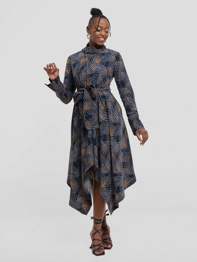 The Textile Loft Handkerchief Dress - Black - Shopzetu