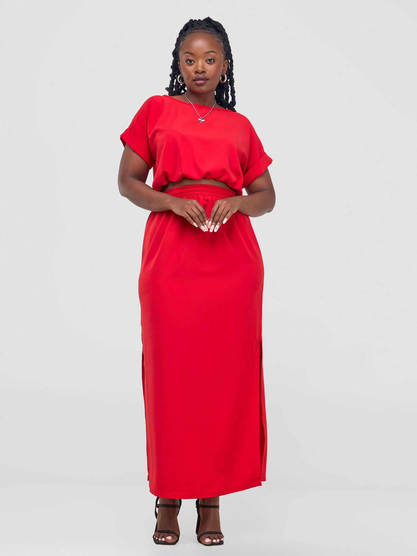 Salok Havilah Wear Cara Skirt Set - Red