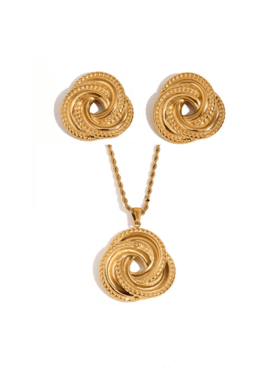 Eternal Non Tarnish Set - Gold - Shopzetu