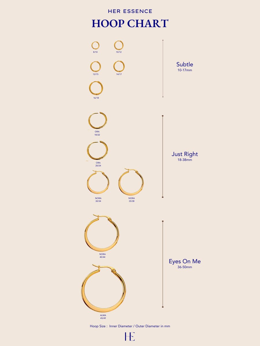 Her Essence Daily Wear Ora Hoops - Silver - Shopzetu