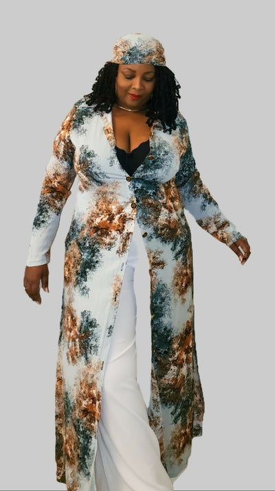 Thick & Fab Shirt Dress - Blue - Shopzetu