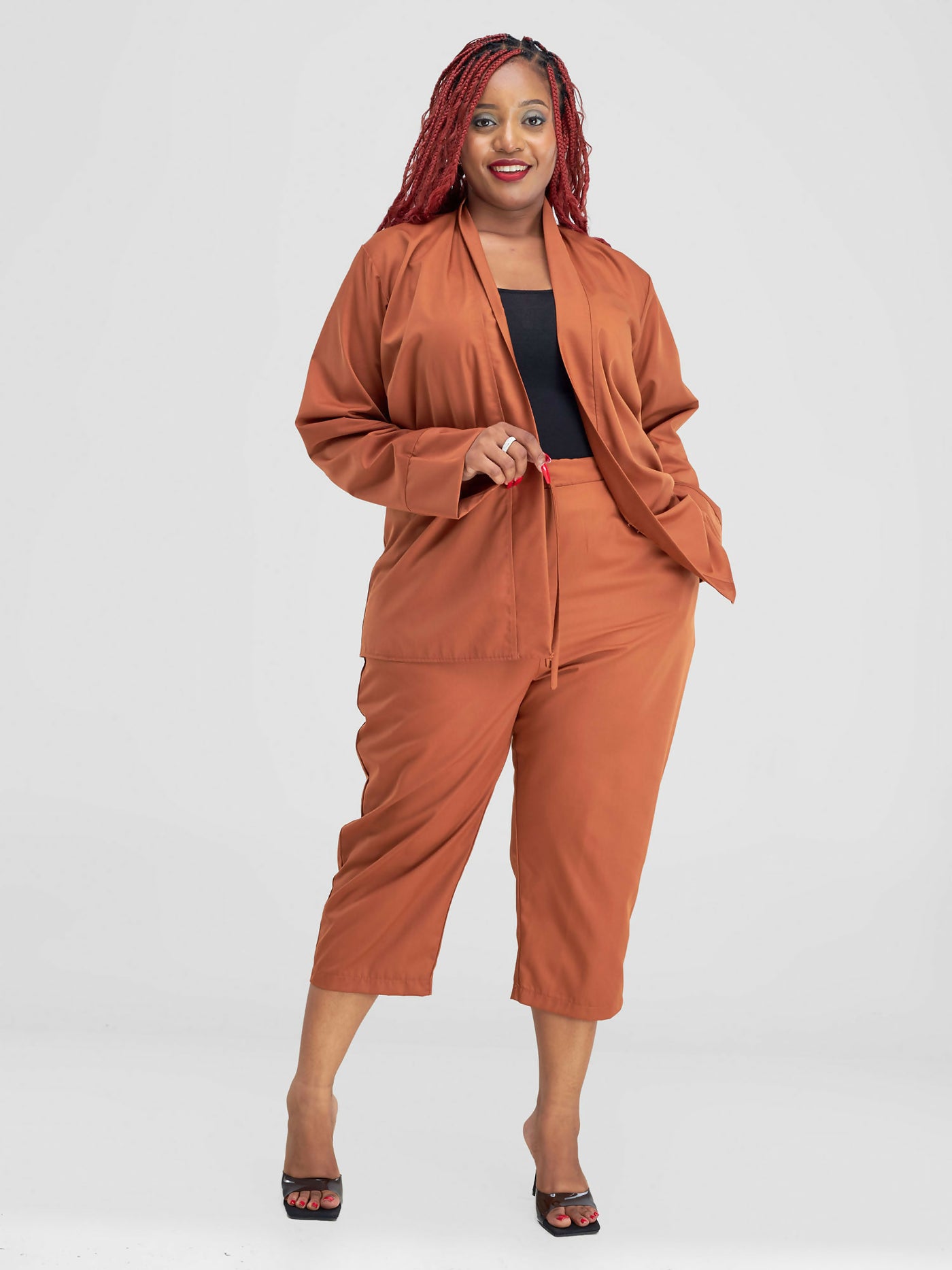 Lizola Josie 2 piece Set - Brown - Shopzetu