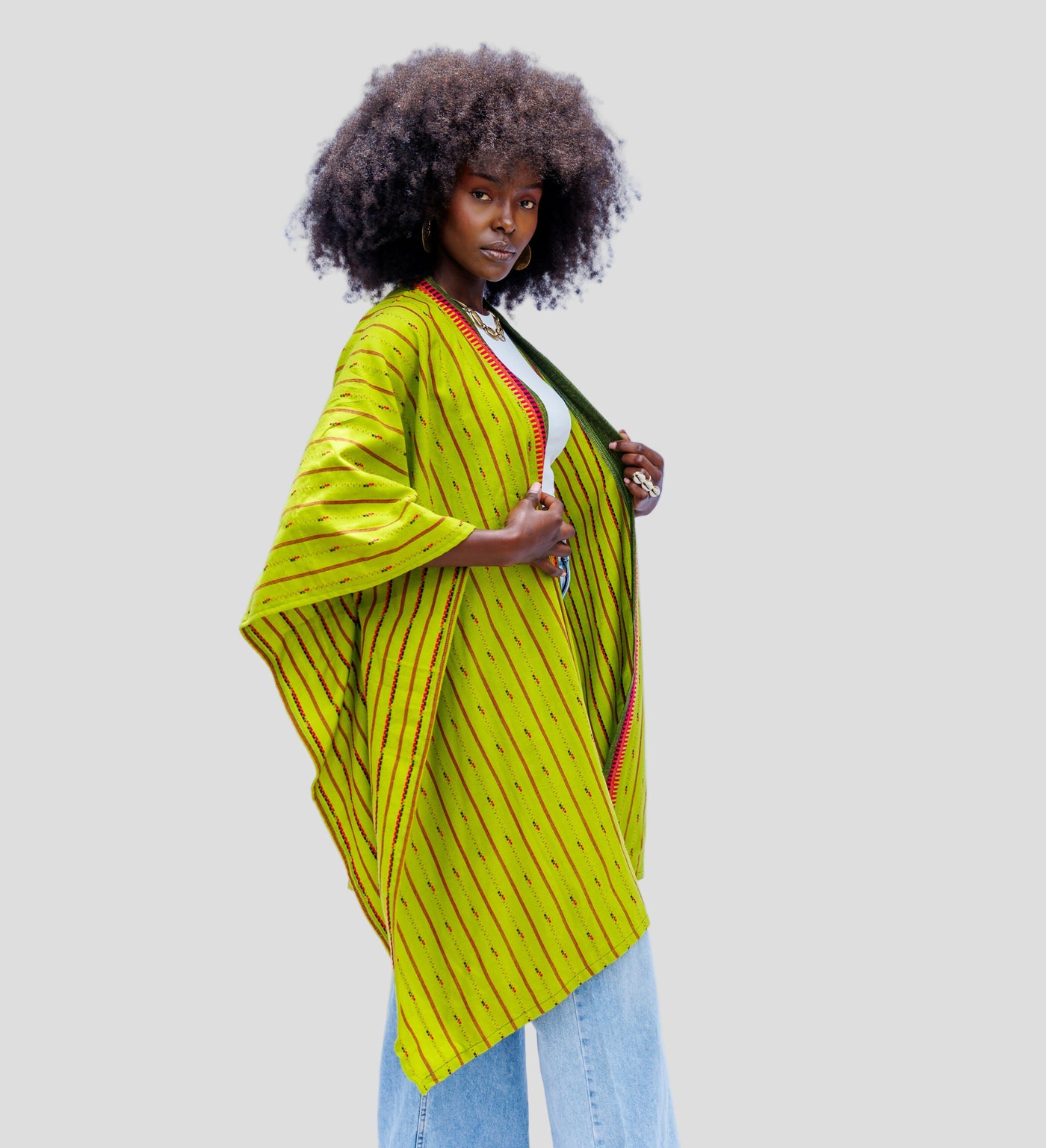 Liquid Lemn Jasiri Kimono - Olive