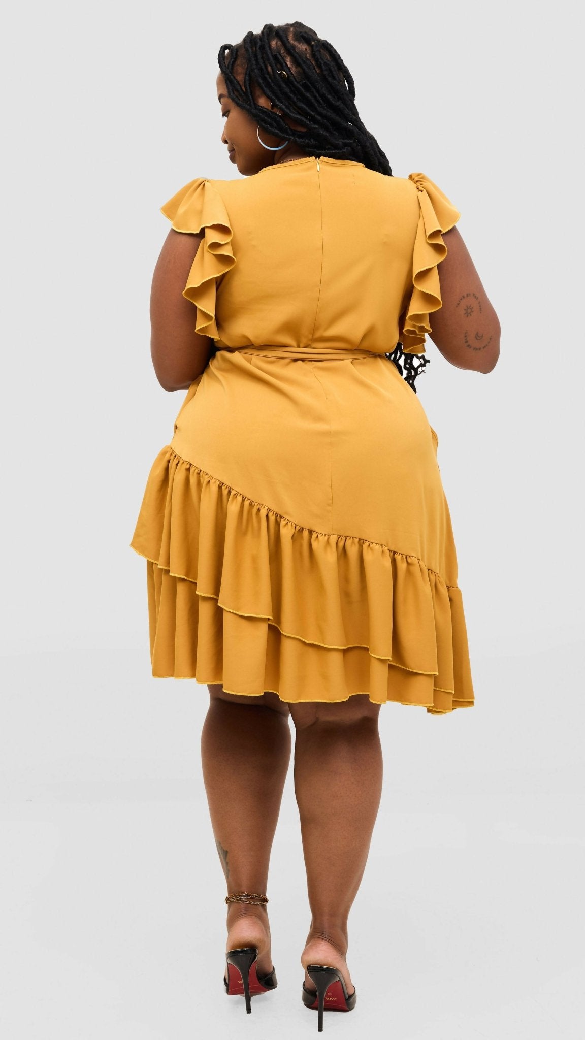 Magali Designs Lulu Dress - Mustard - Shopzetu