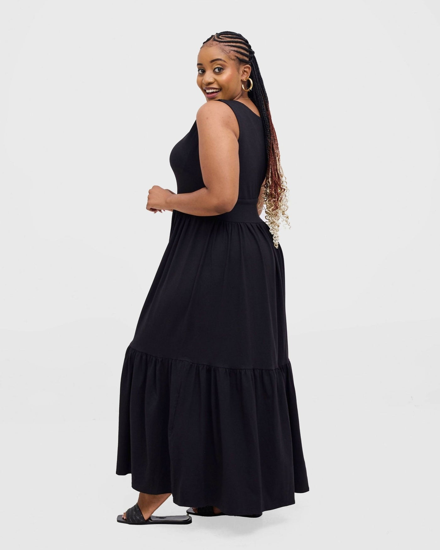 Gravio Saphie Dress - Black - Shopzetu