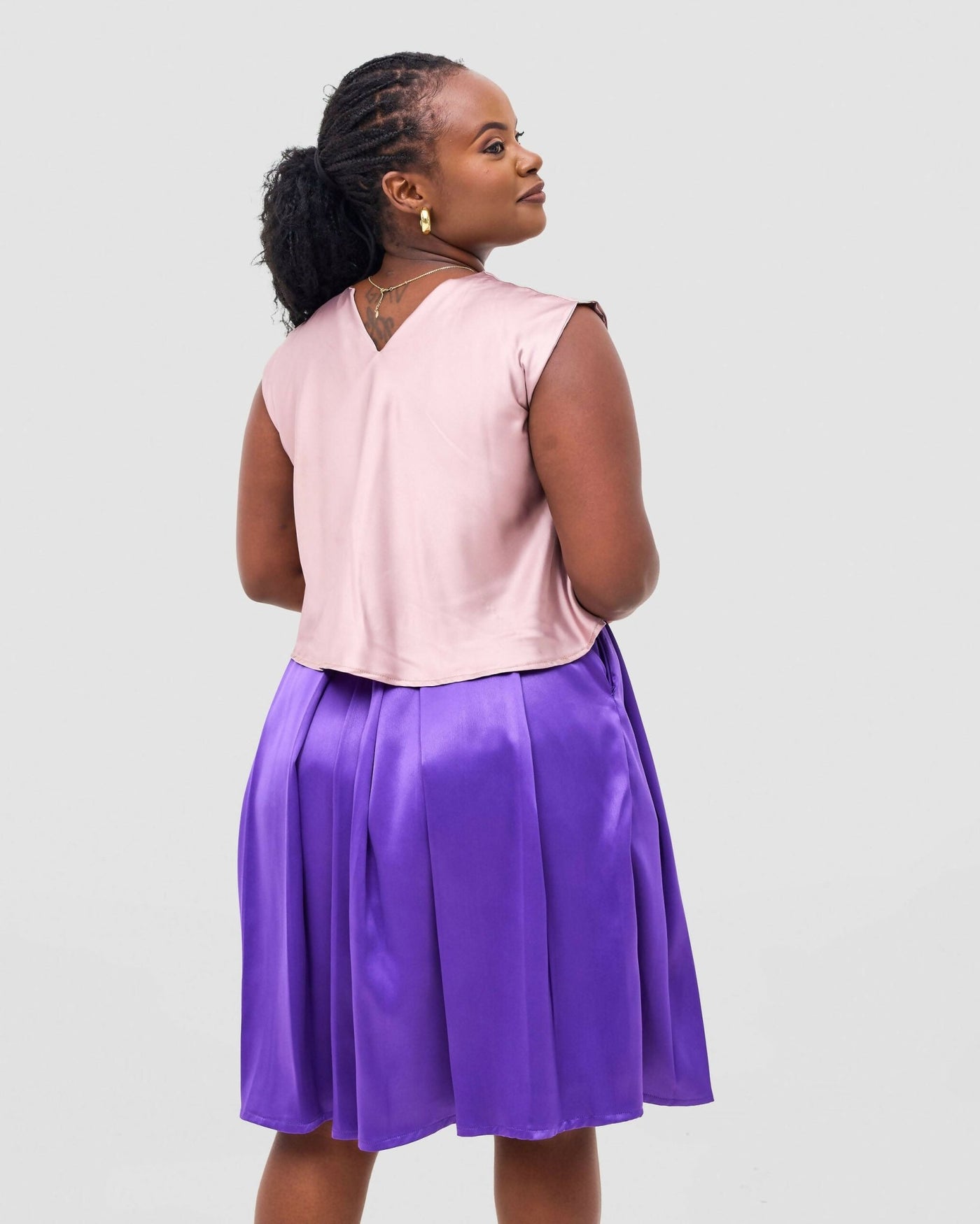 Silk House Collection Suzanne Skirt - Purple - Shopzetu