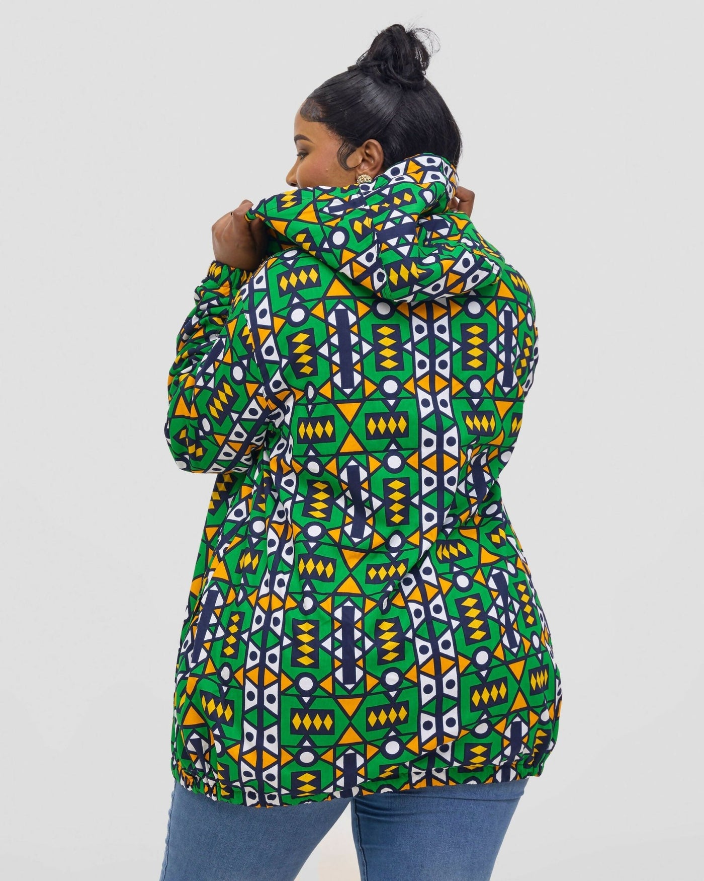 Gravio Fashions Emerald Geo Chic Jacket - Green - Shopzetu