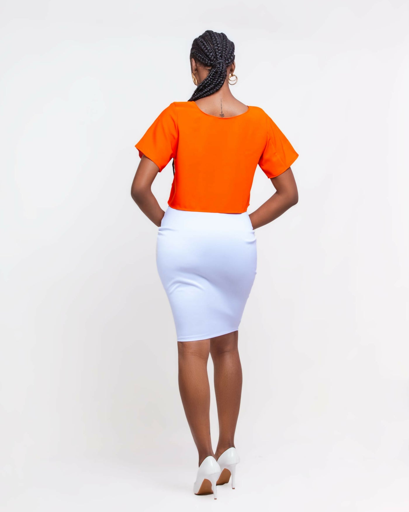 Da’Joy Fashions Orion Crop Top - Orange - Shopzetu