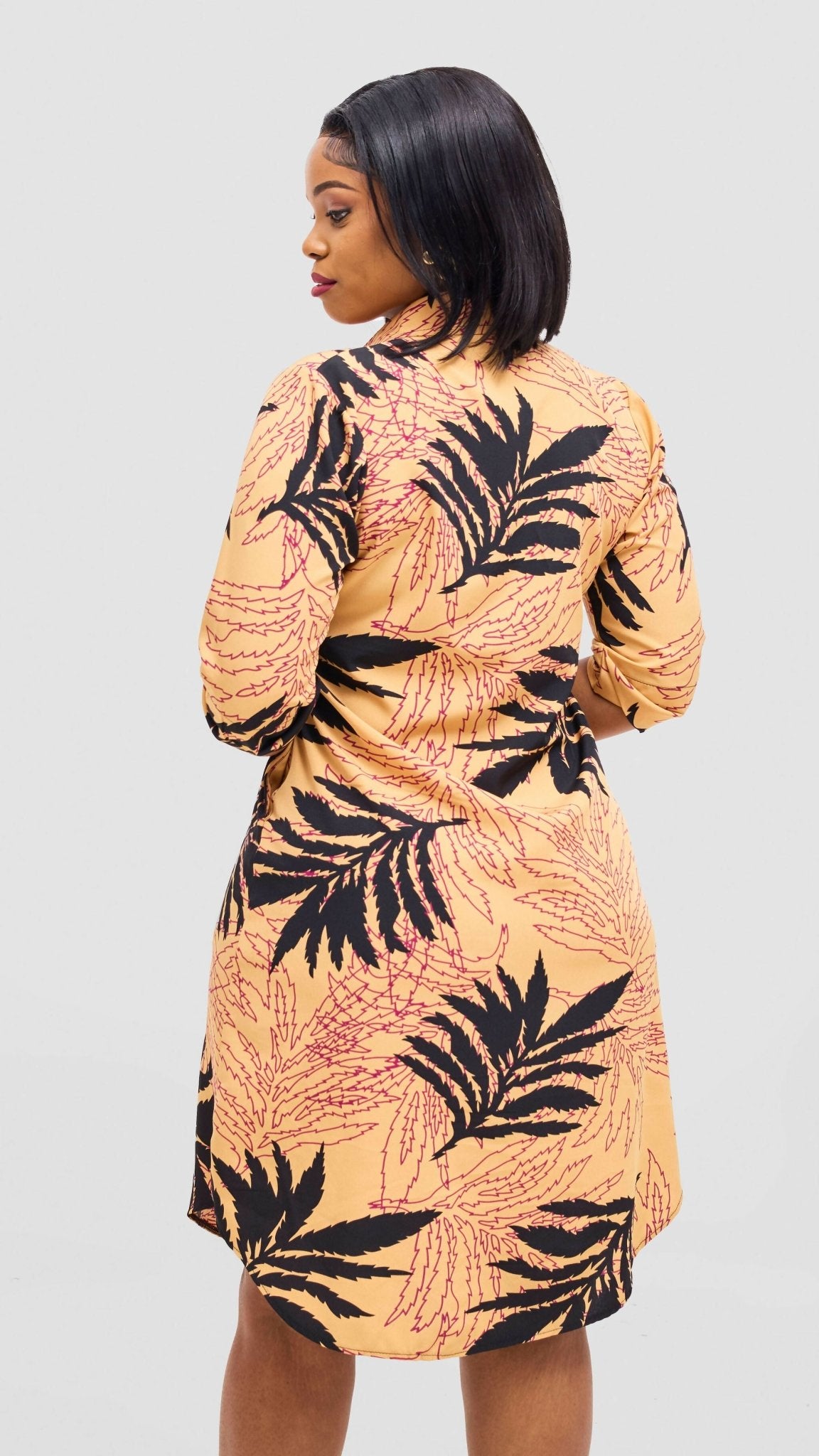 Salok Havilah Waini Dress - Beige - Shopzetu