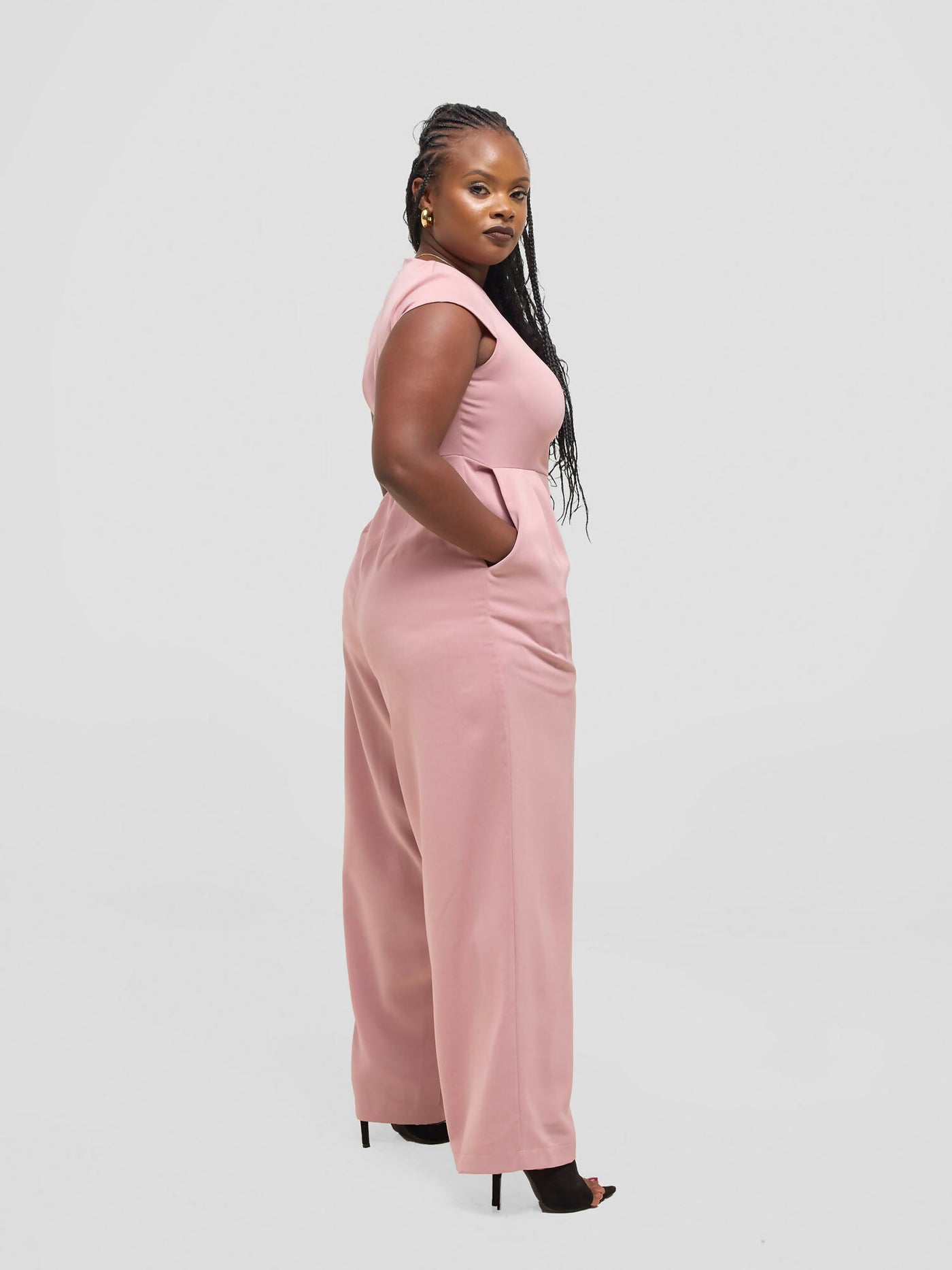 Elsie Glamour Athena Jumpsuit - Nude - Shopzetu